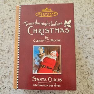 VTG 2001 Hallmark Keepsake Storybook 'Twas the Night Before Christmas' Santa☆NIB